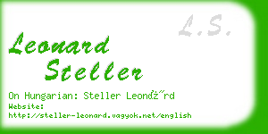 leonard steller business card